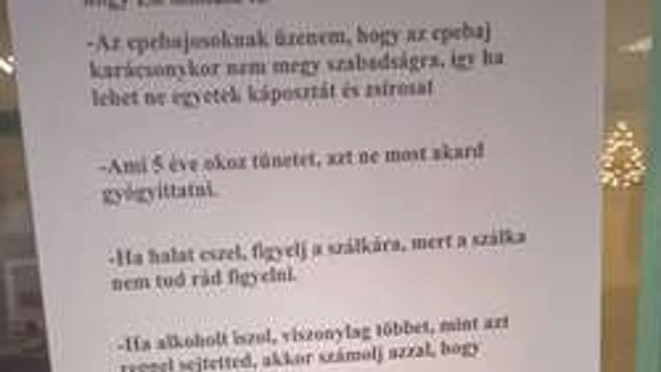 "Hozz csokit és dobálj minket!" - levél a betegekhez egy kórház falán