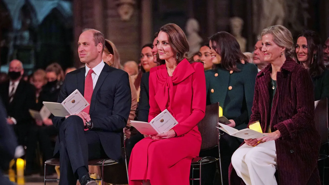Prince William and Kate Middleton at Westminster carol service