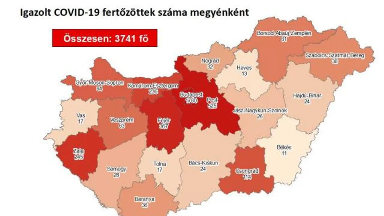 3741 főre nőtt a beazonosított fertőzöttek száma