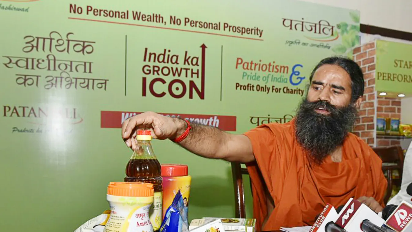 Yoga Guru Baba Ramdev Addresses A Press Conference, Claims To Earn Rs. 5,000 Crore In 2015-2016