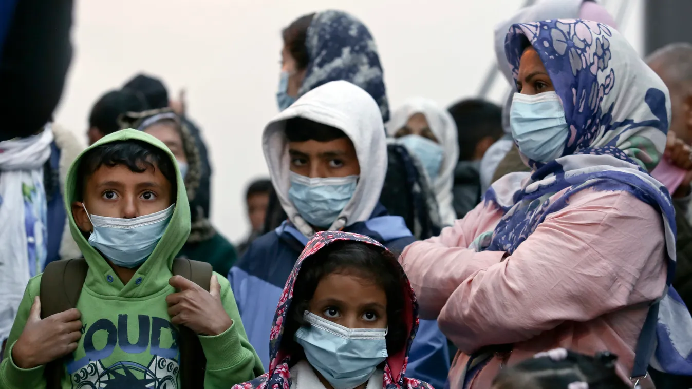 Migrants From Lesbos Arrive In Athens