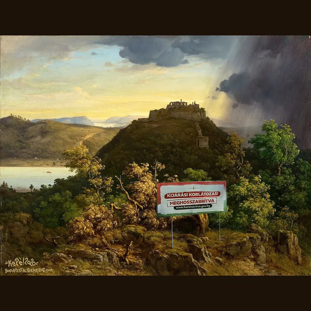 Ligeti Antal 1860-ban festette meg a gyönyörű Visegrád című tájképét, de akár tegnap is készülhetett volna a festményt (Fotó: KoPé / BudapestAlternative)