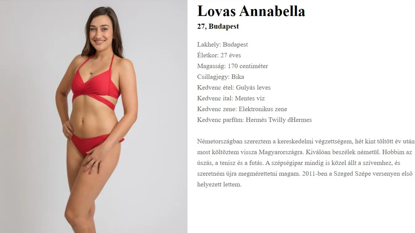 Annabella néhány éve a Tündérszépek versenyre nevezett