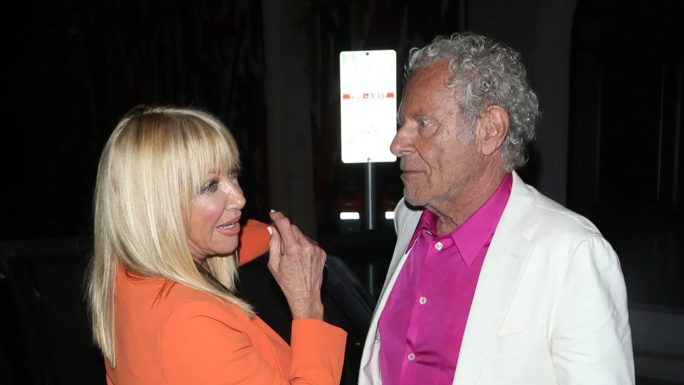 Suzanne Somers And Hubby Alan Hamel Make A Colorful Fashion Statement At Craig's