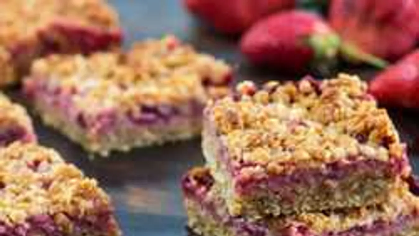 Megjött a nyár receptje: zabpelyhes eperszelet