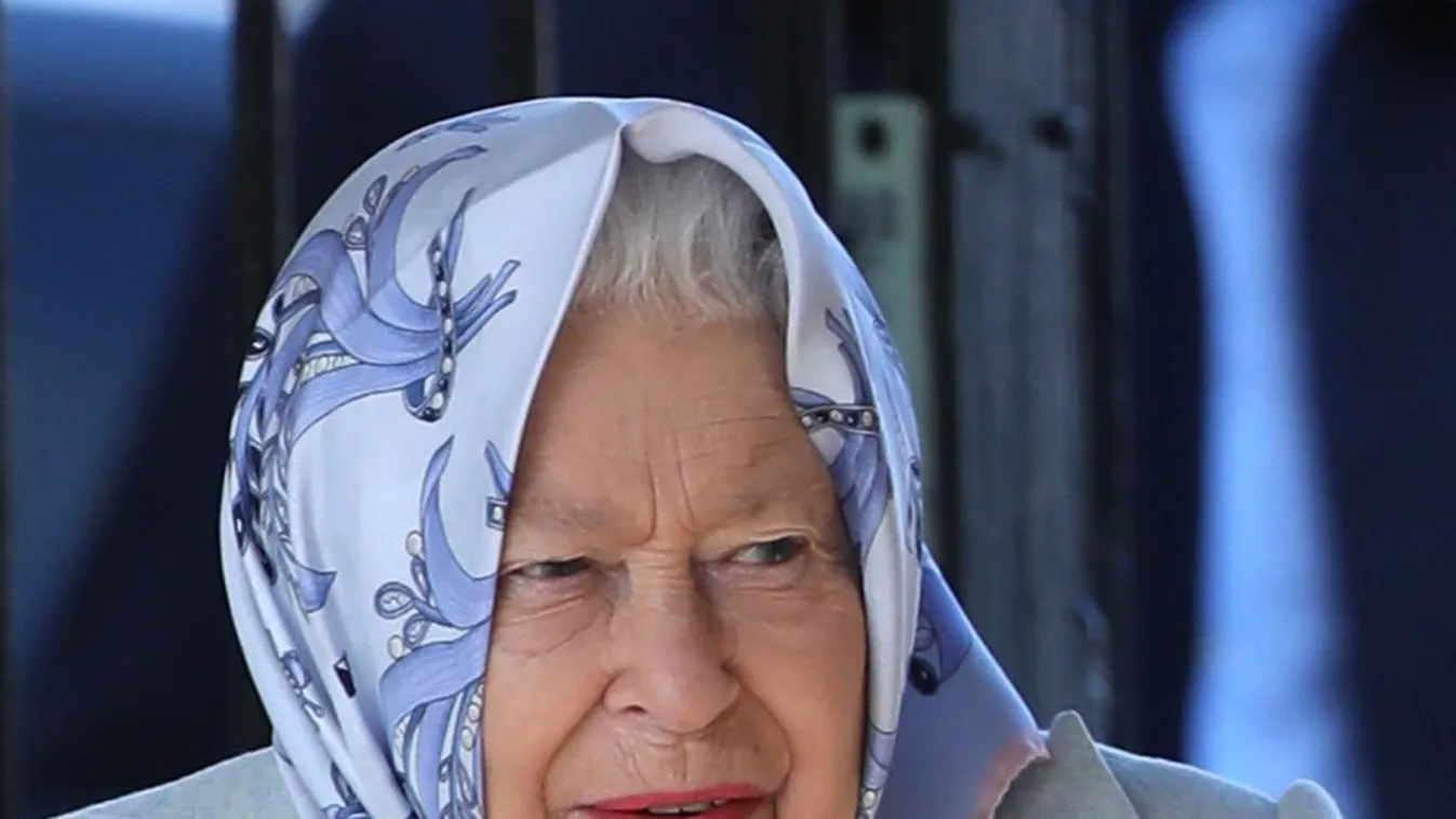 HM Queen Elizabeth II departing Kings Lynn by train at Kings Lynn, Norfolk, UK, on February 11, 2020.