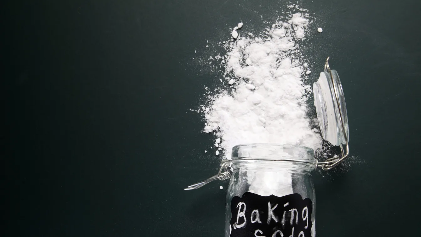 Top,View,Of,Baking,Soda,On,The,Blackboard