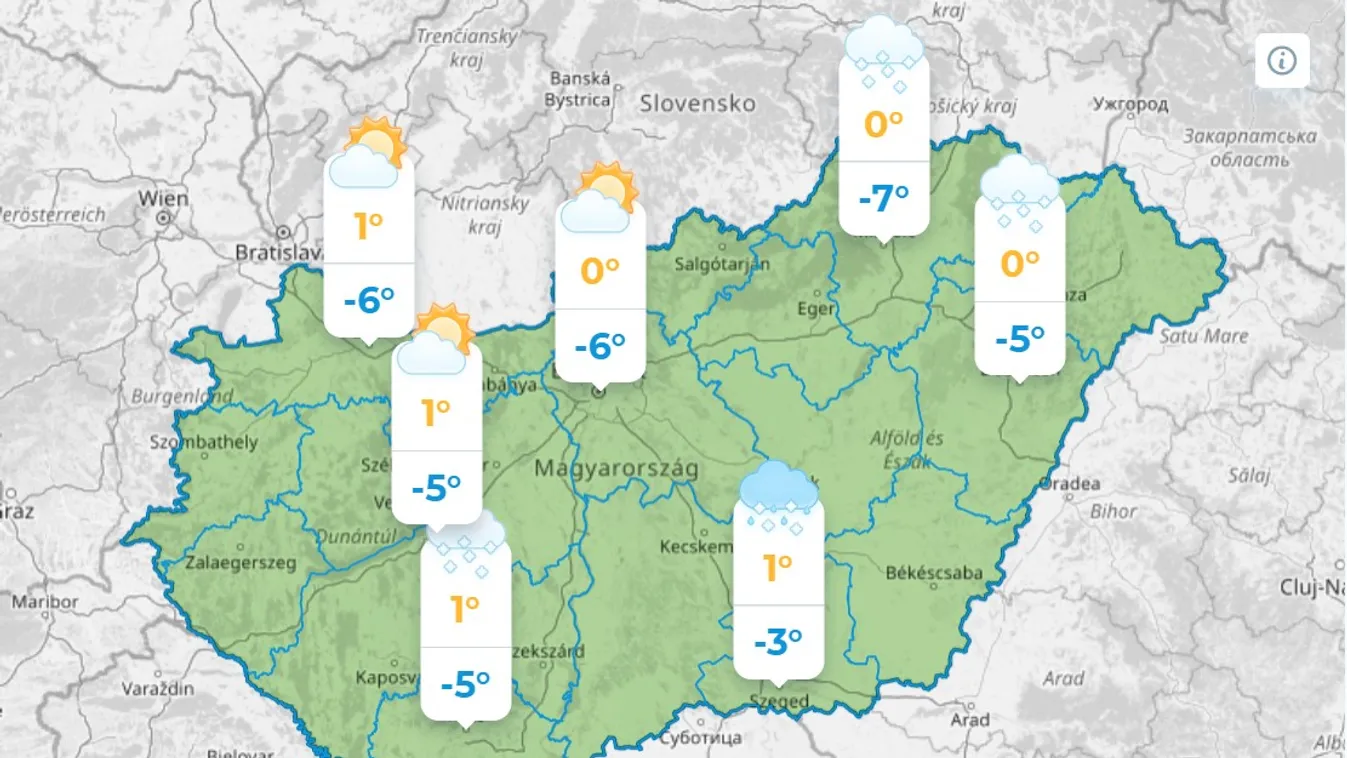 Bedurvul az időjárás: ezen a helyeken várható havazás