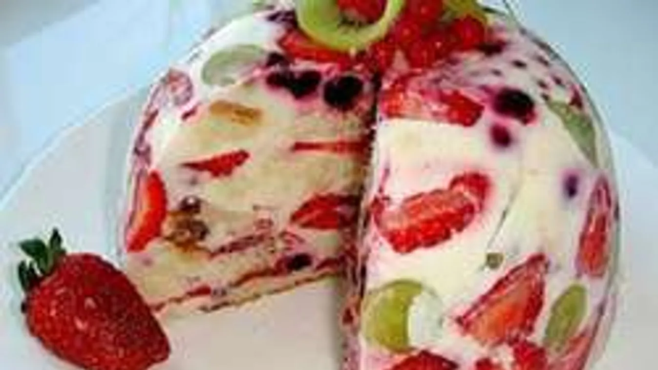 Csupa gyümölcs bombasztikus joghurttorta