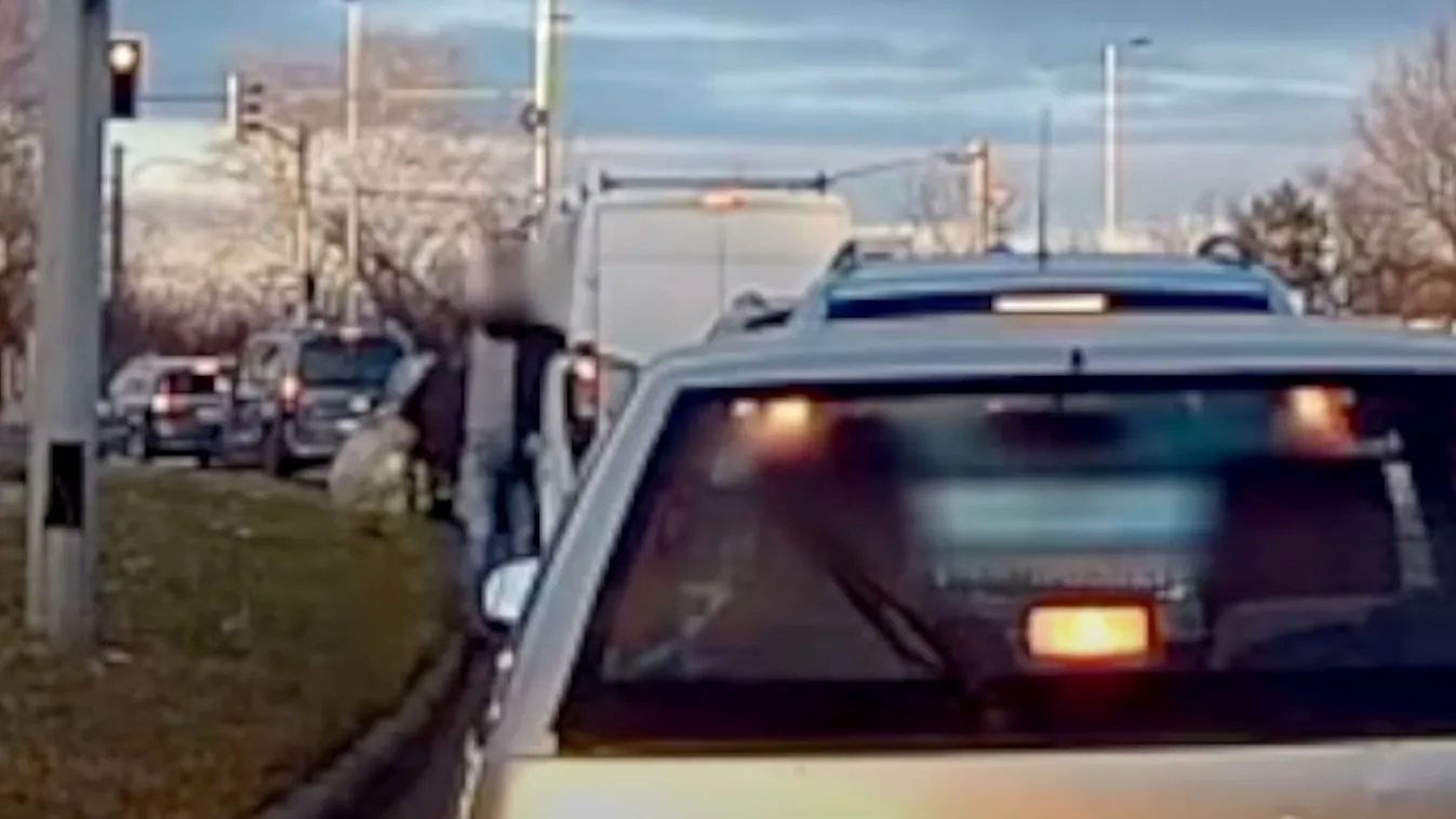 Kiszállt a kocsiból egy férfi Budapesten, és olyat tett, hogy mindenkinek leesett az álla – Videó