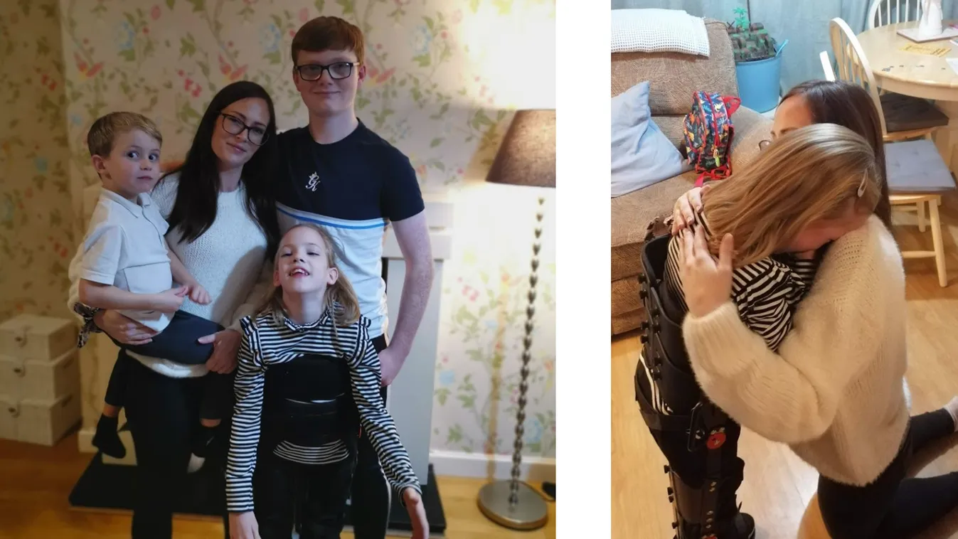 Megható videó, megtette első lépéseit a mozgássérült kislány