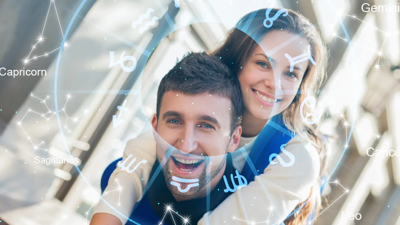 Astrology,,Twelve,Zodiac,Signs,And,The,Happy,Couple