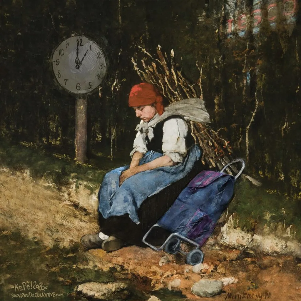 Munkácsy Mihály Rőzsehordó nője elfáradt a 9 és 12 között tartó bevásárlásban (Fotó: KoPé / BudapestAlternative)