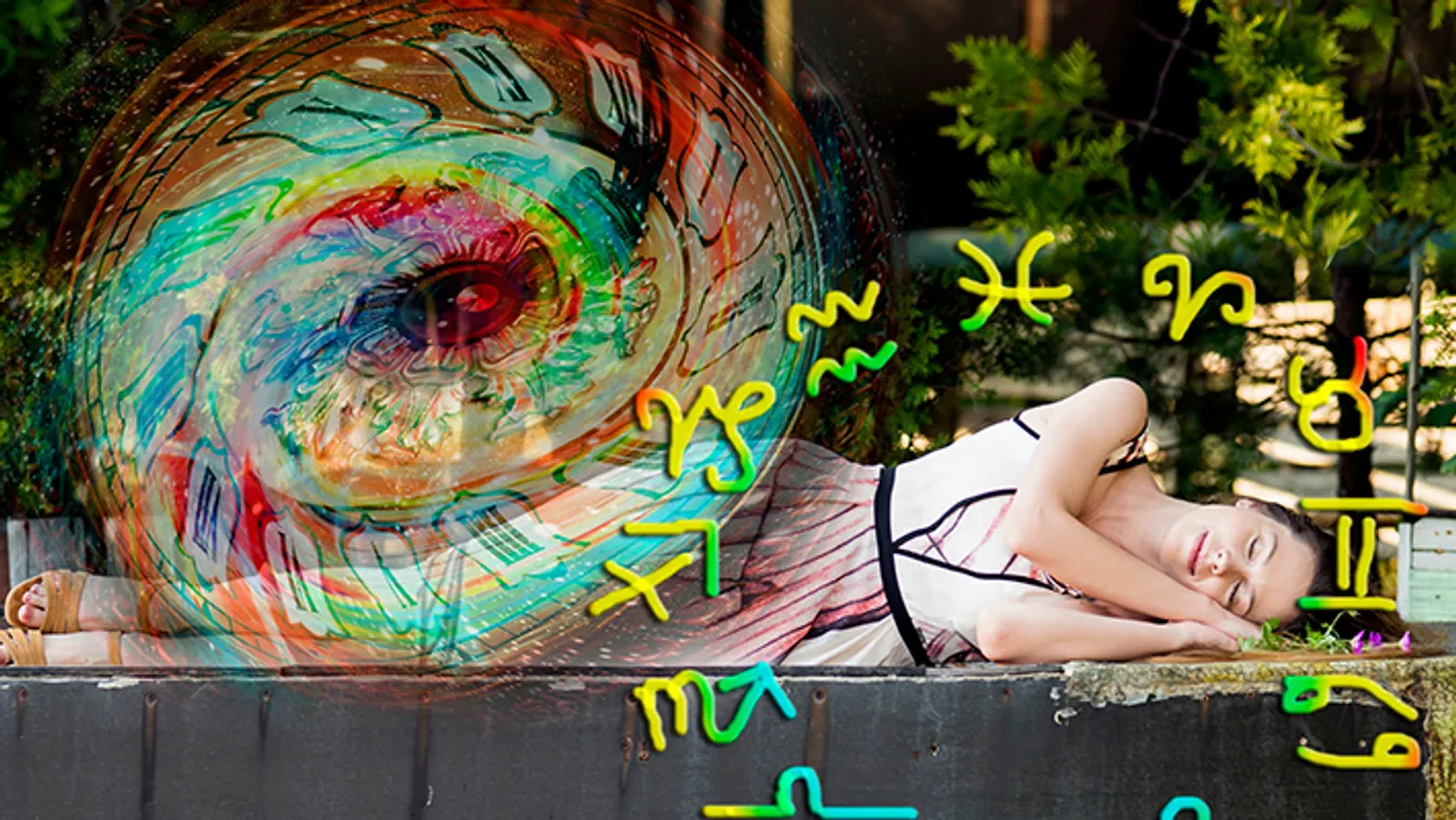 Woman,Sleeps,And,In,A,Dream,Sees,Astrological,Signs,Of