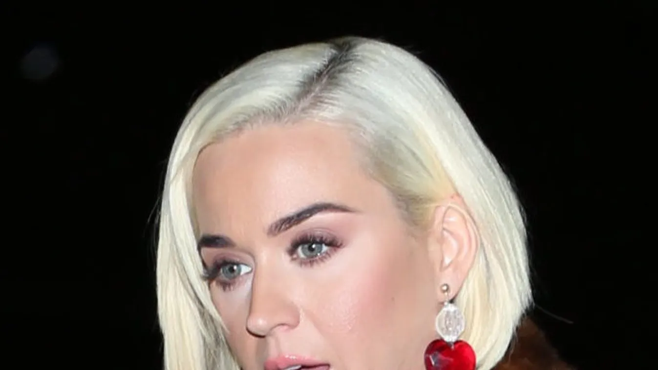 Katy Perry Dons Heart Earrings And Matching Heels On Valentine's Day