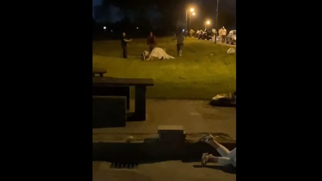 Kitört a botrány az esküvőn: a fűben hempergett a menyasszony – videó