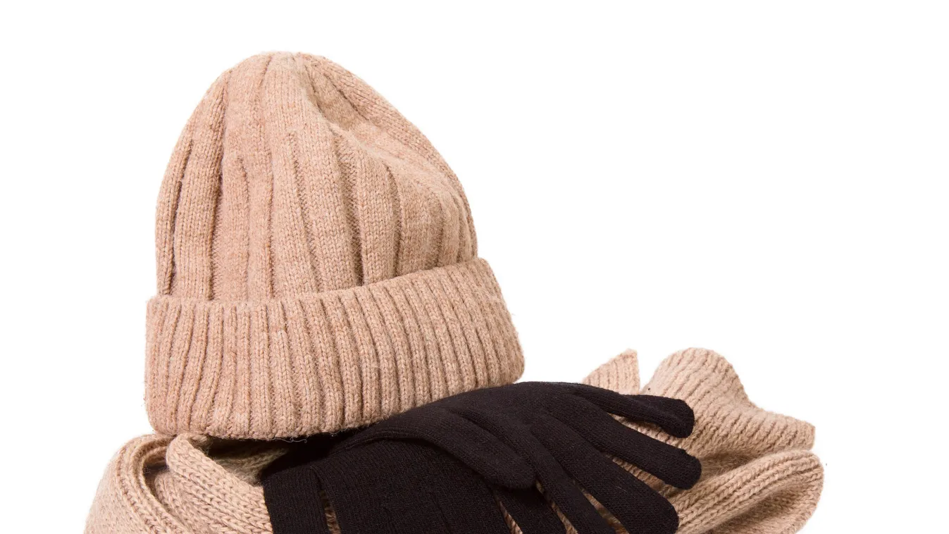 Clothes,For,A,Cold,Season:,Woolen,Cap,,Scarf,And,Gloves.