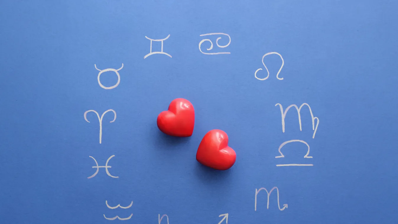 Zodiac,Signs,And,Red,Hearts,On,Color,Background.,Love,Horoscope