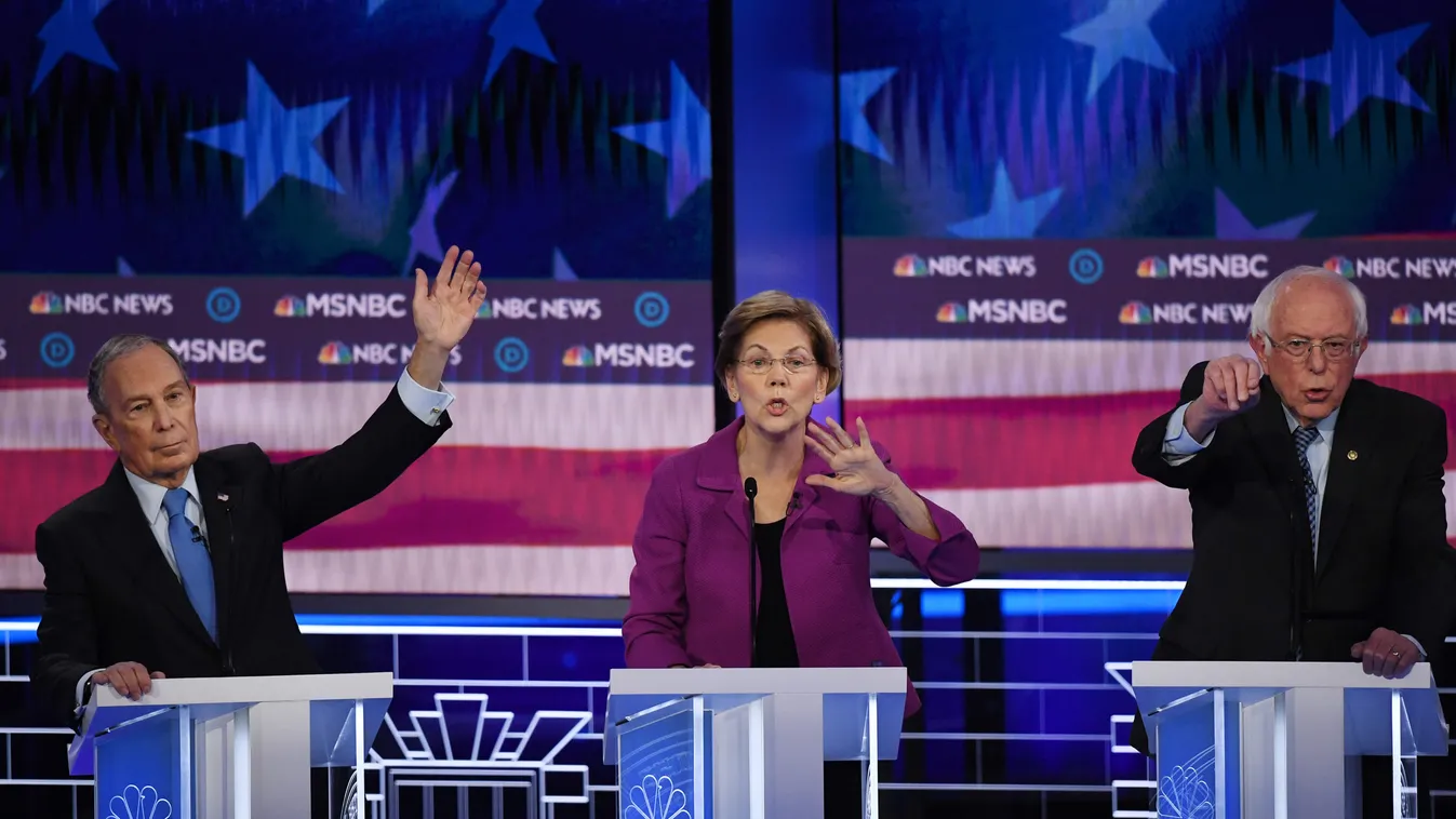 Democratic party presidential hopefuls hold televised debate