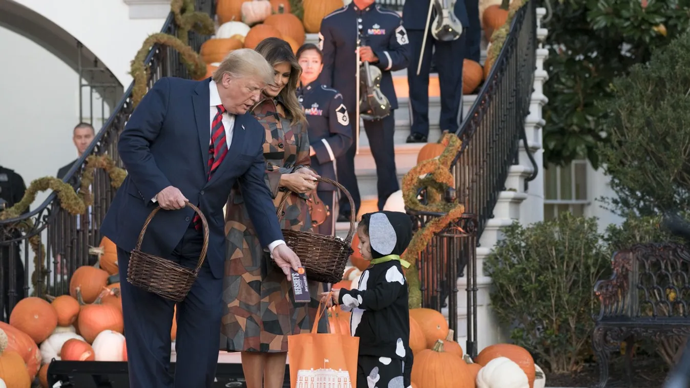 President Donald Trump and First Lady Celebrate Halloween at the White House