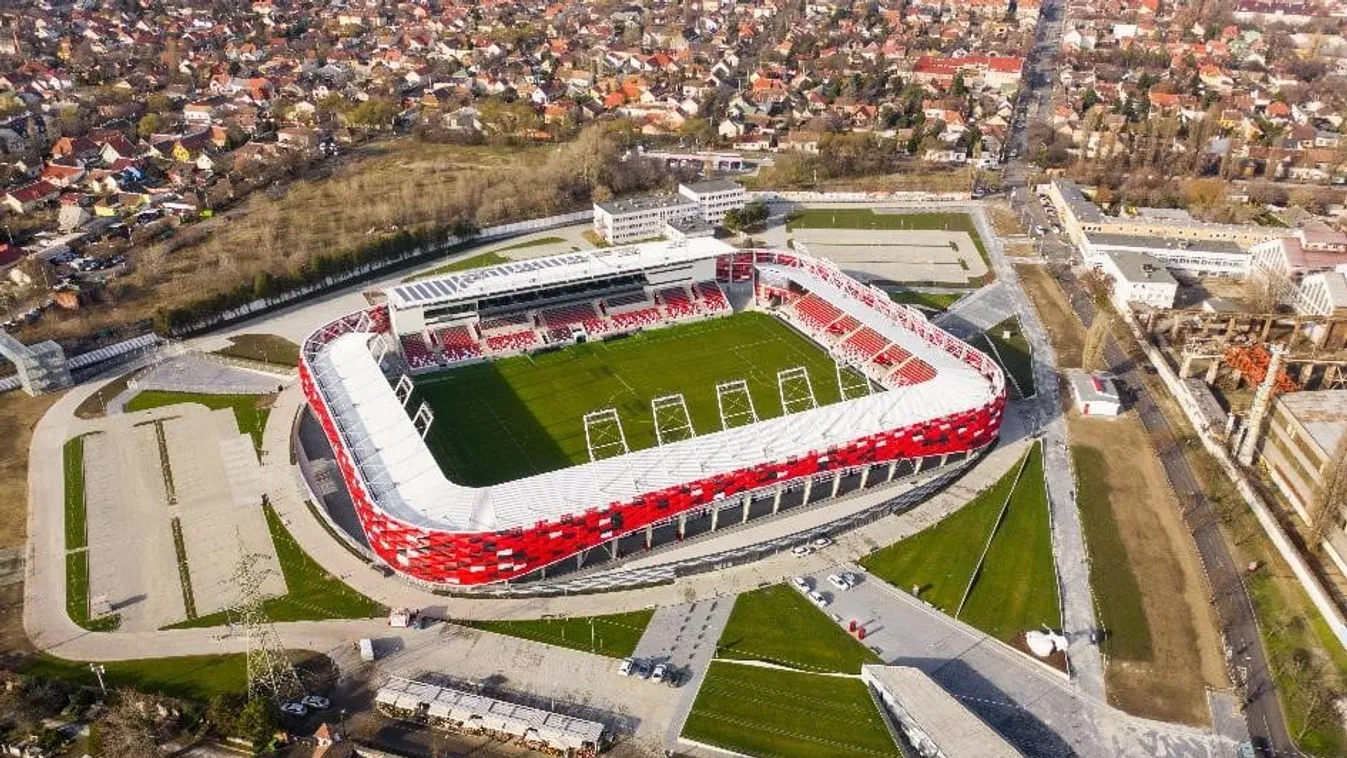 Madártávlatból az új Bozsik Aréna