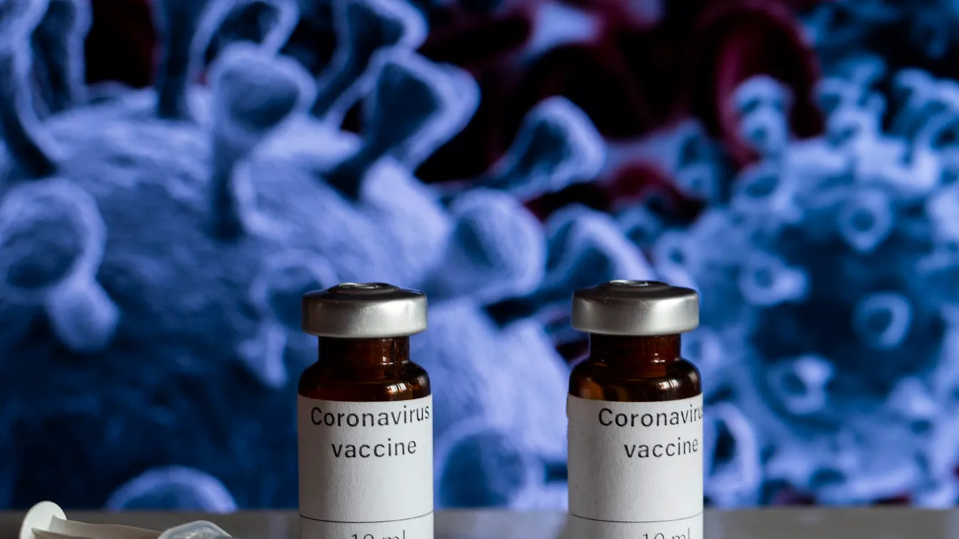 In this photo illustration, vials labelled as Coronavirus