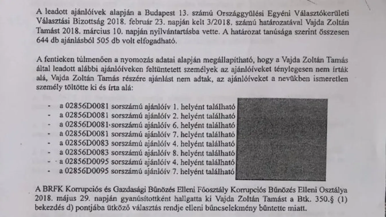 Elhunytak neve is szerepelt az ajánlásain 2018-ban, most újra elindítaná az ellenzék Vajda Zoltánt