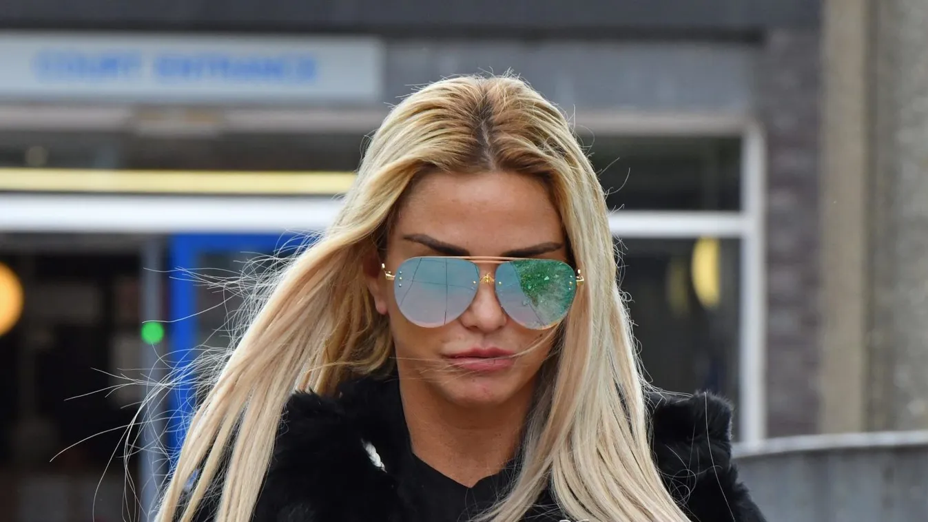 Katie Price leaving court at Horsham Magistrates Court, West Sussex
