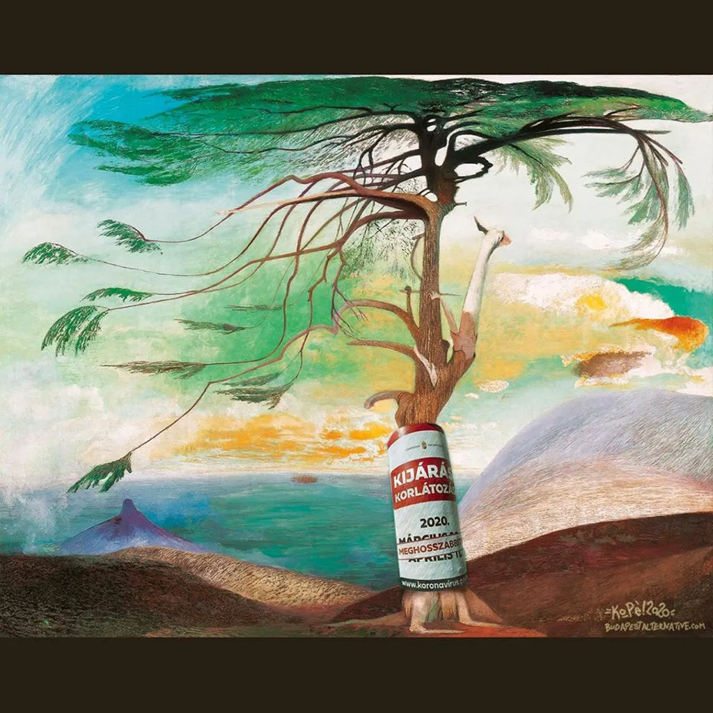 Az elmúlt hetek egyik legfontosabb üzenete jelenik meg Csontváry Kosztka Tivadar Magányos cédrusán (Fotó: KoPé / BudapestAlternative)