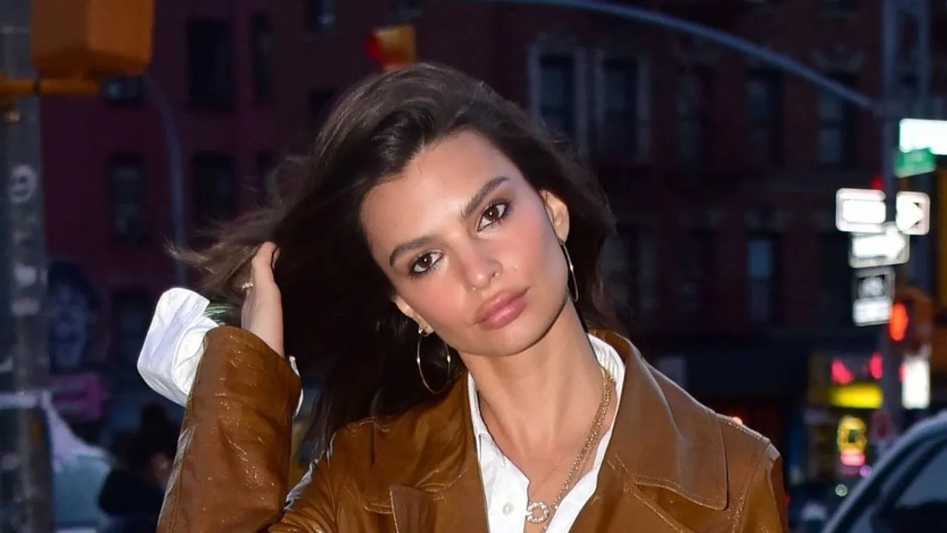 Emily Ratajkowski shows off her style after lunch in NYC