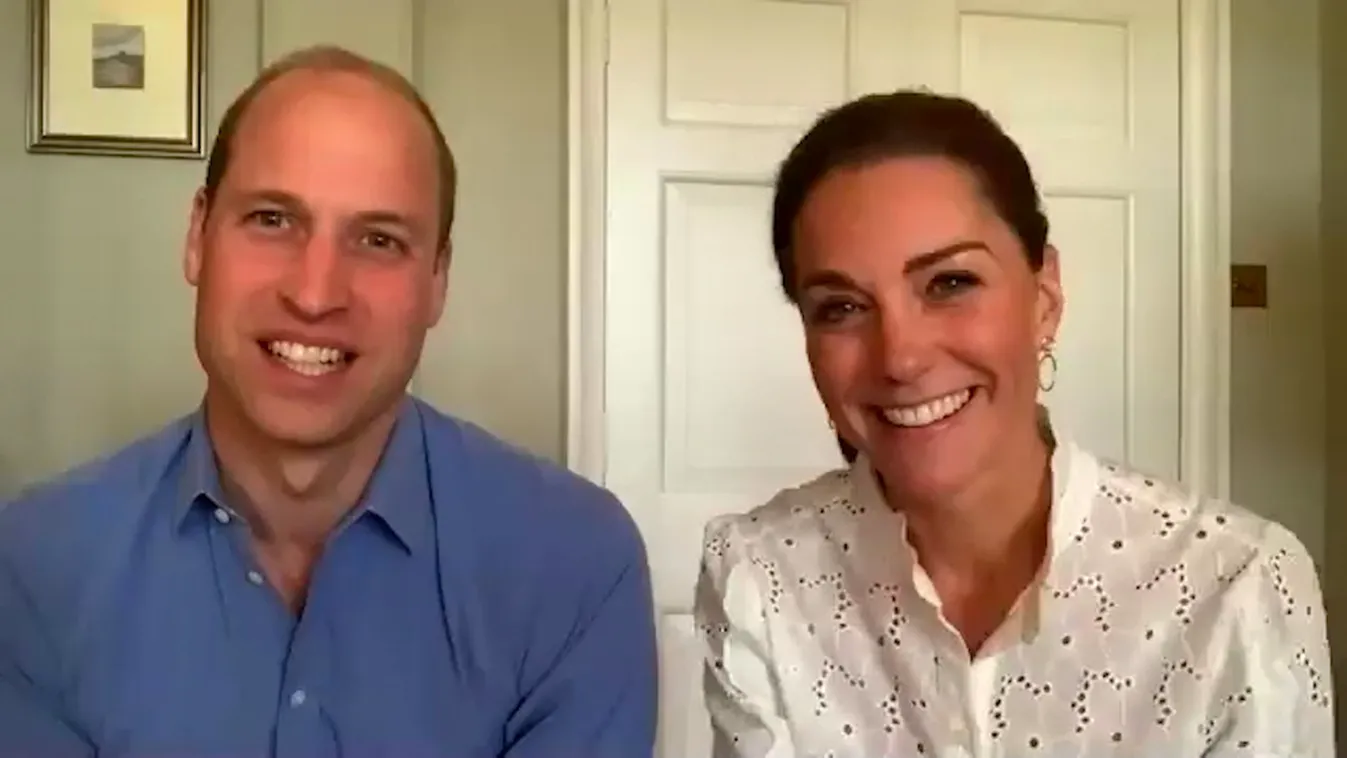 Duke and Duchess of Cambridge speak to volunteers