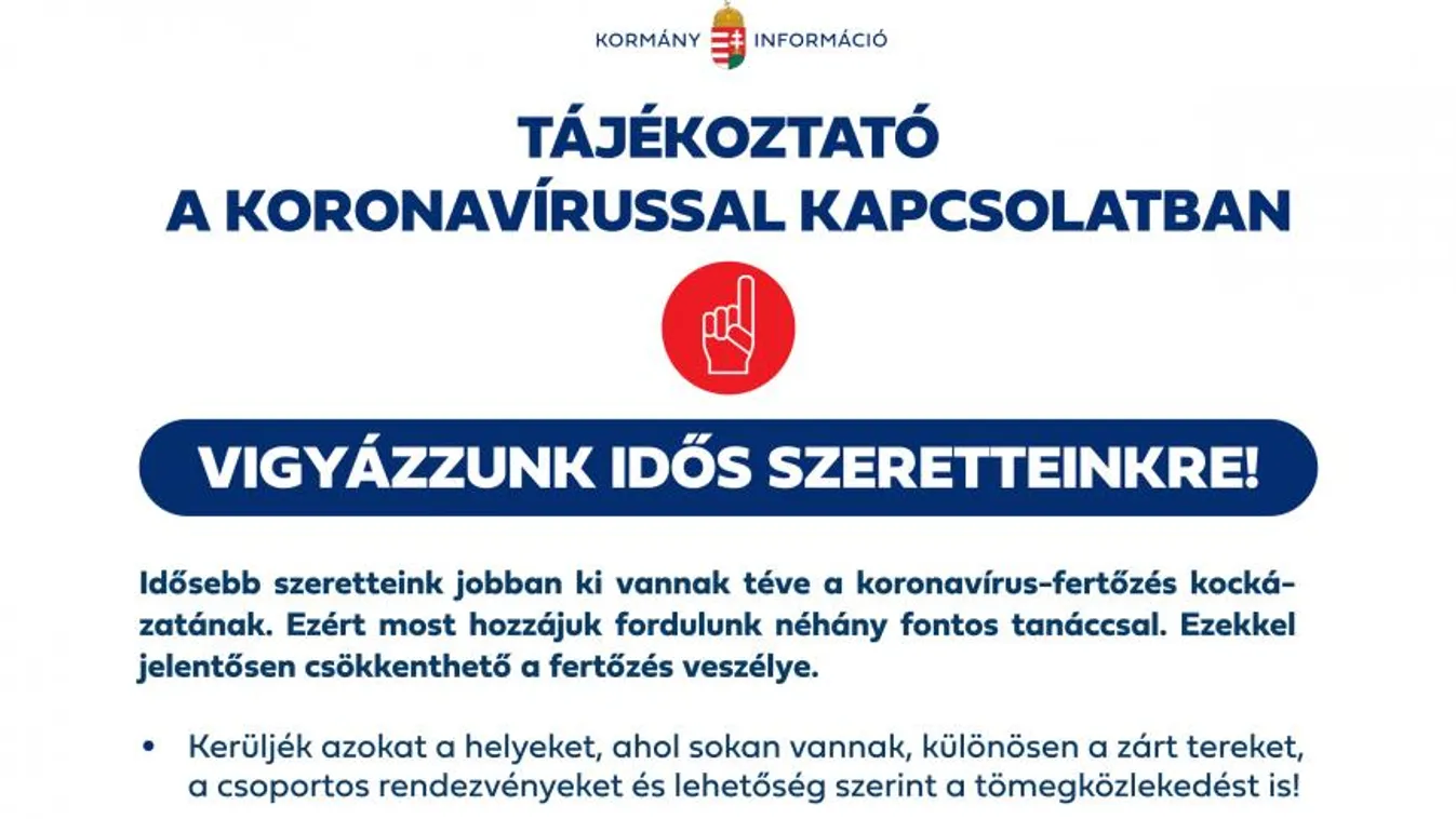 Vigyázzunk az idősekre!