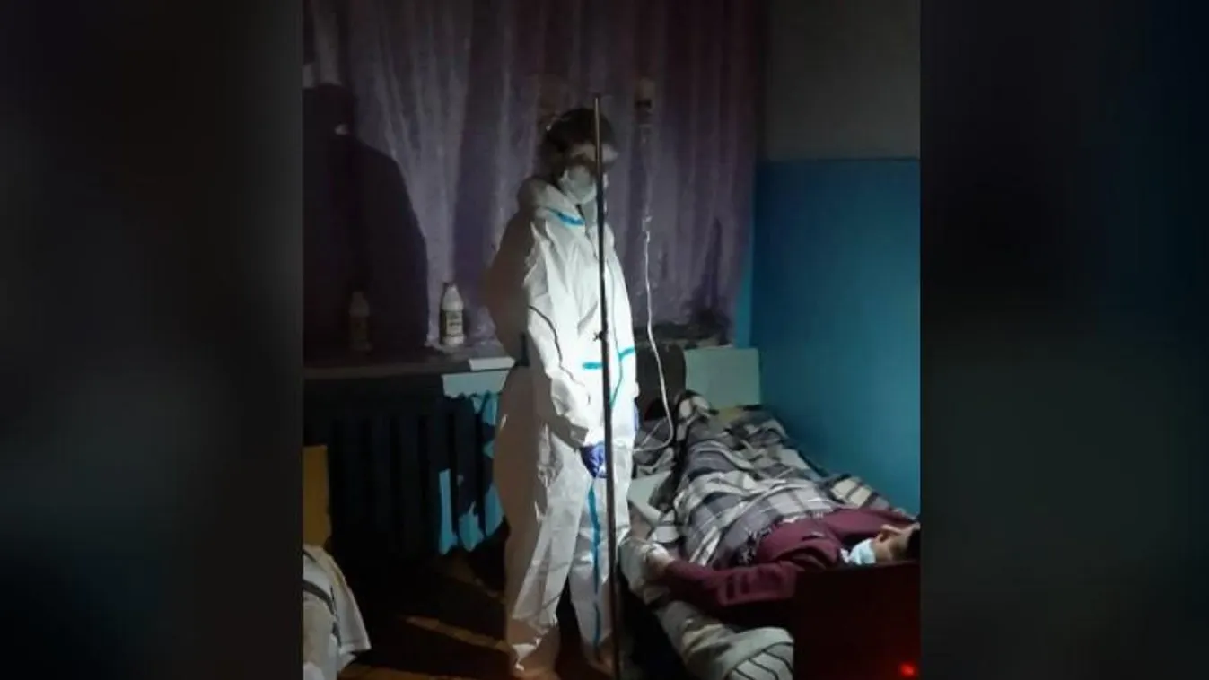 Nincs áram az ukrán covid-osztályon, mobiltelefonnal világítva kötik be az infúziót