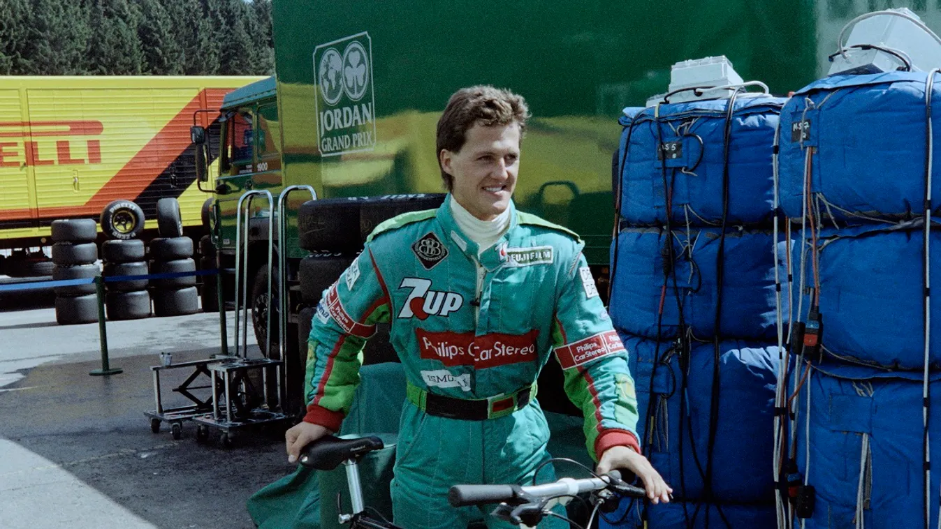 Michael Schumacher azzal a bizonyos biciklivel 1991-ben, Spában