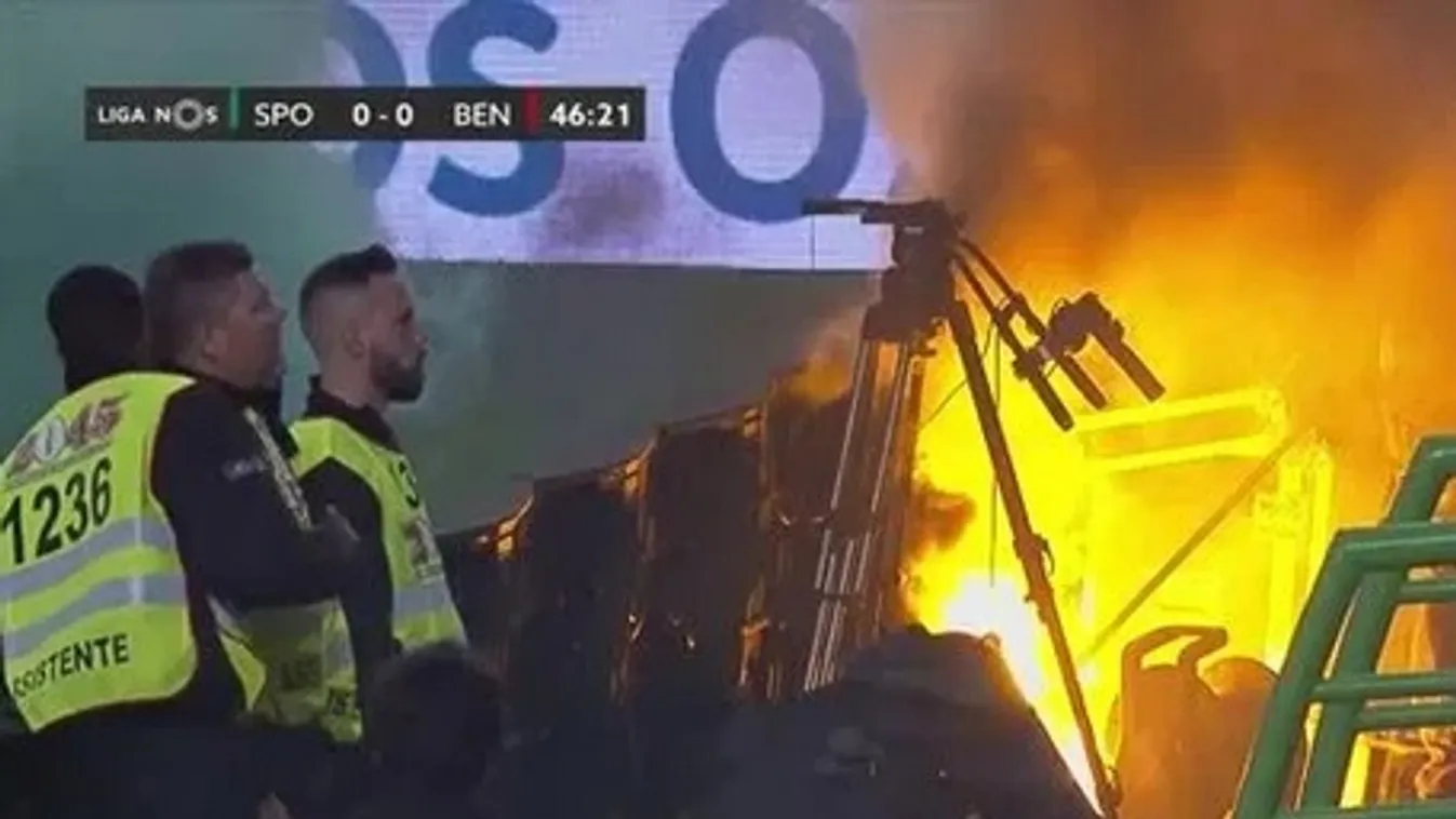 Óriási volt a pánik, kigyulladt a kamera, lángolt a lelátó