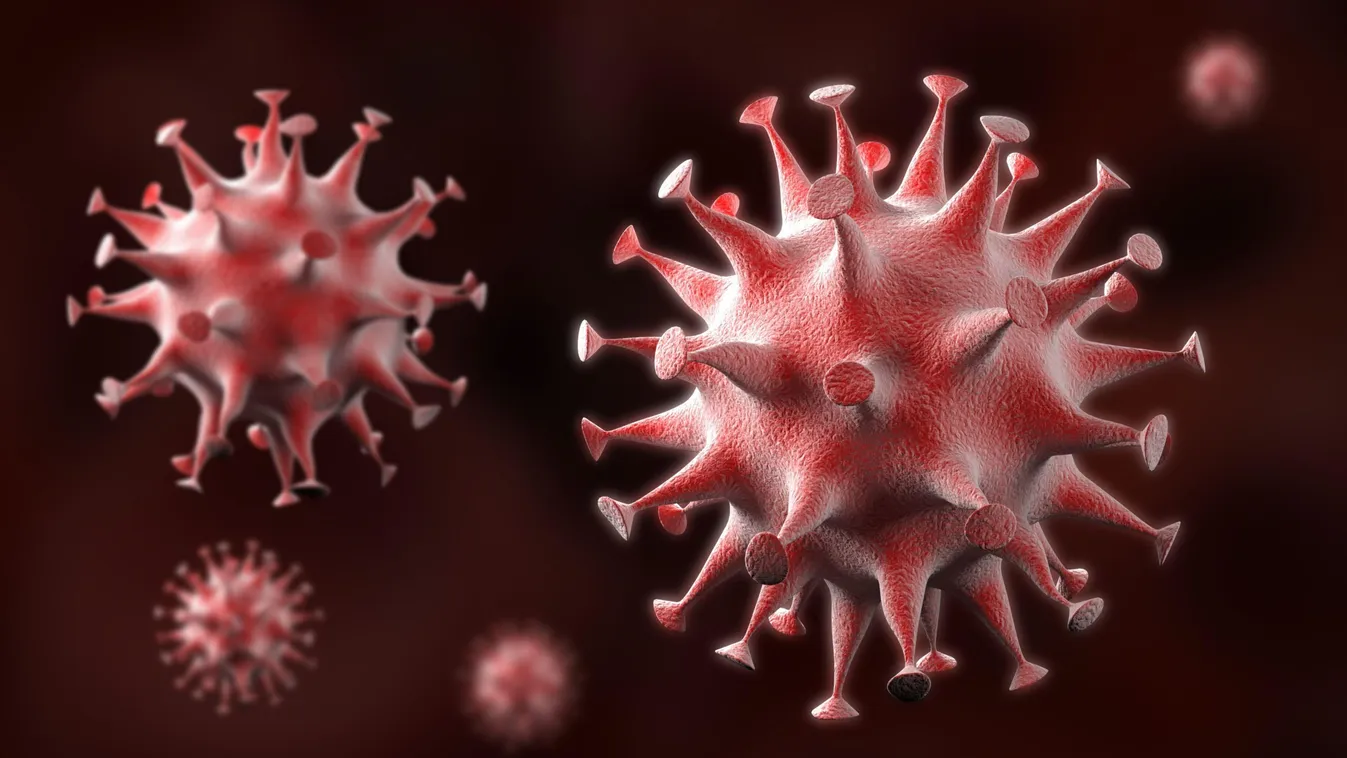 coronavirus cells outbreak, epidemic of coronavirus disease 2019-2020. COVID-19, caused by the SARS-CoV-2 virus. 3d rendering