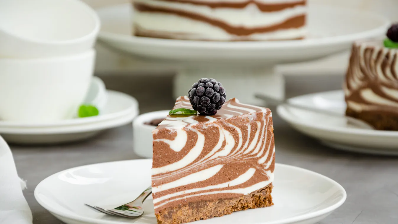 No,Baked,Zebra,Marble,Cheesecake,With,Vanilla,And,Chocolate,Layers