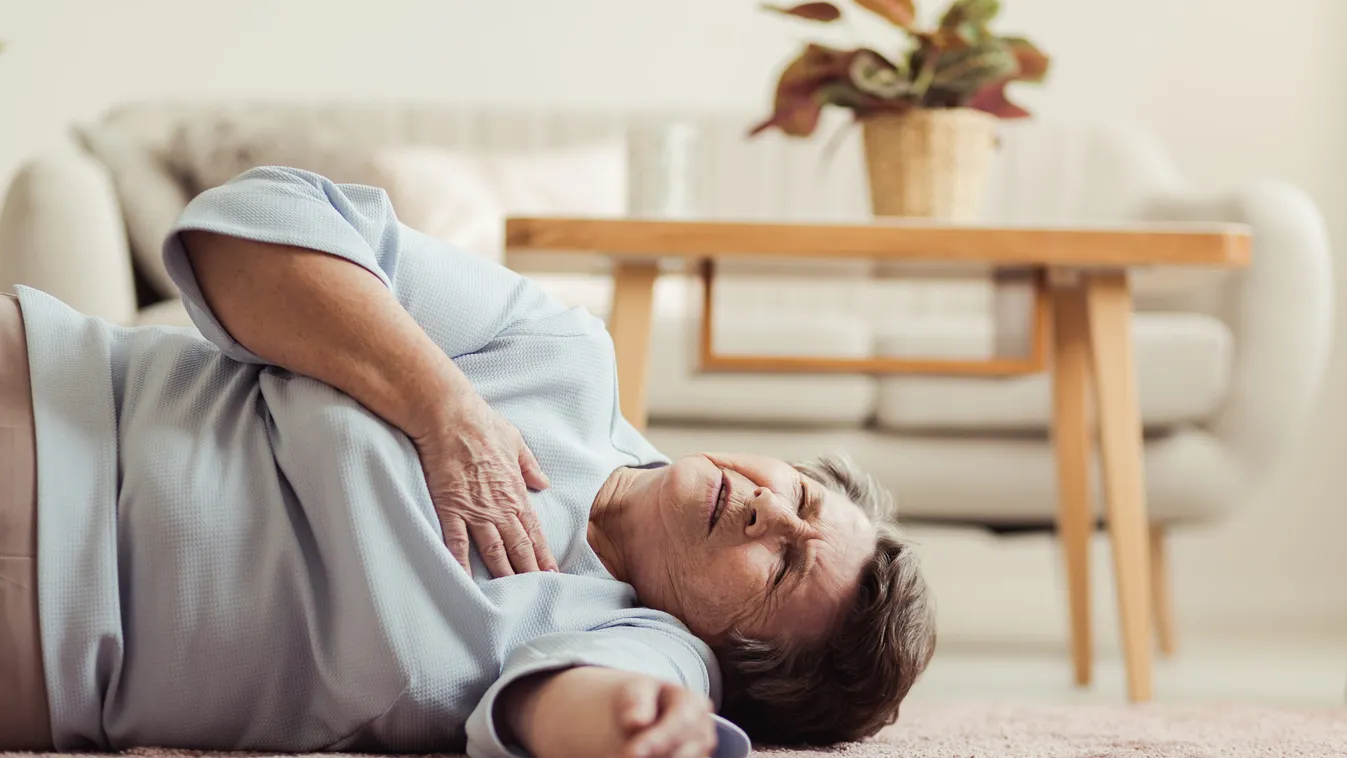 Elder,Woman,Lying,On,The,Floor,And,Having,A,Heart
