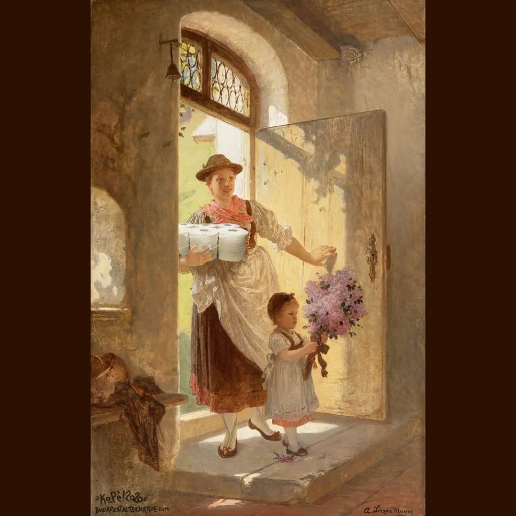 Liezen-Mayer Sándor Születésnapi üdvözlete egy kis vécépapírral kiegészítve (Fotó: KoPé / BudapestAlternative)