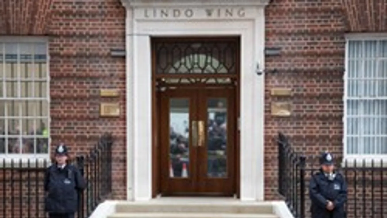 The front entrance to the private maternity unit, the Lindo Wing of St Mary's Hospital in Paddington, London.