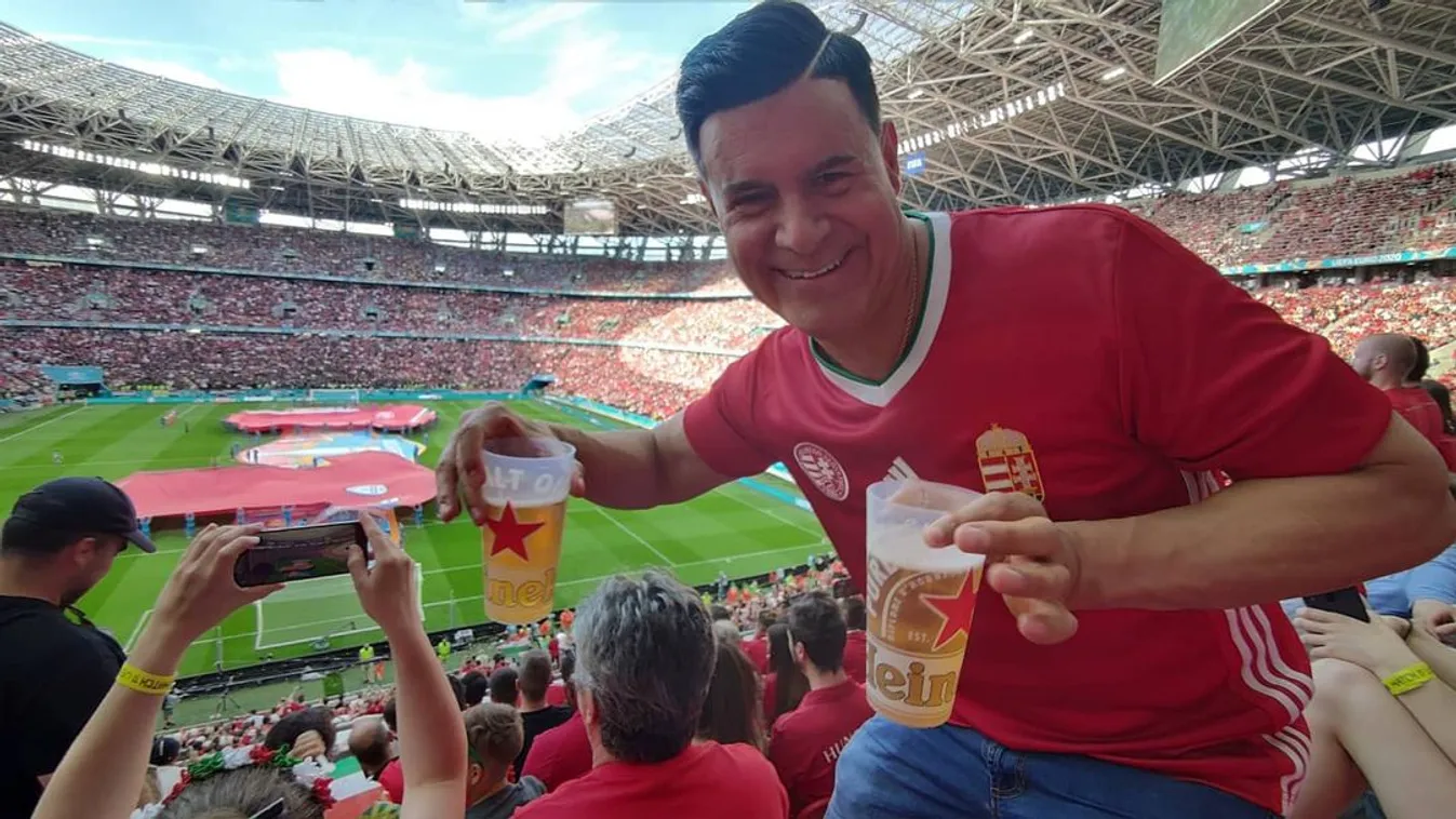 Dan Leal magyar válogatott mezben a Puskás Arénában