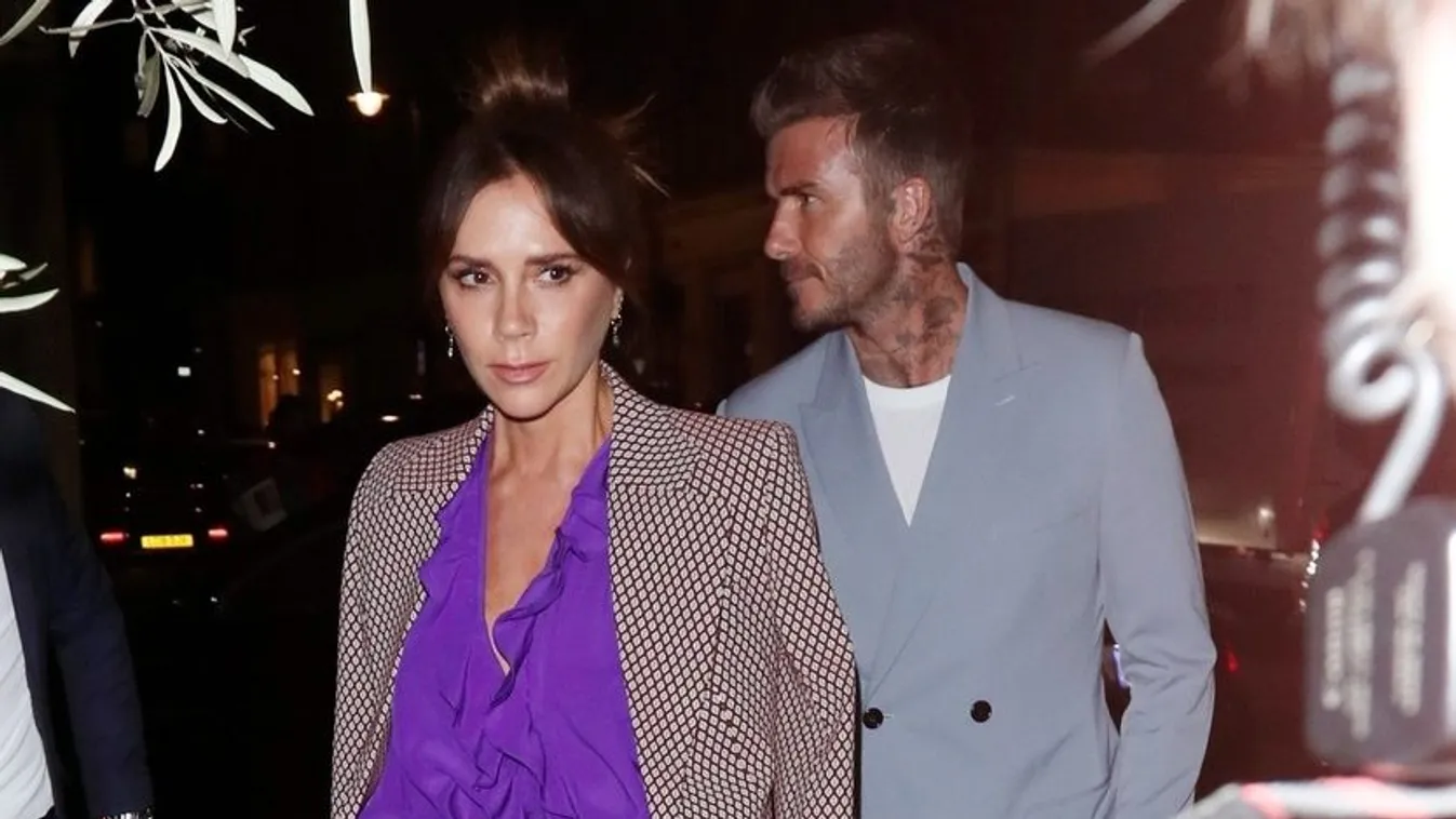 Victoria Beckham and David Beckham
pictured on a Private Dinner in London