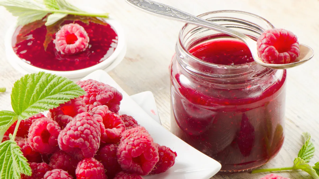 Fresh,Raspberries,And,Jam,.selective,Focus