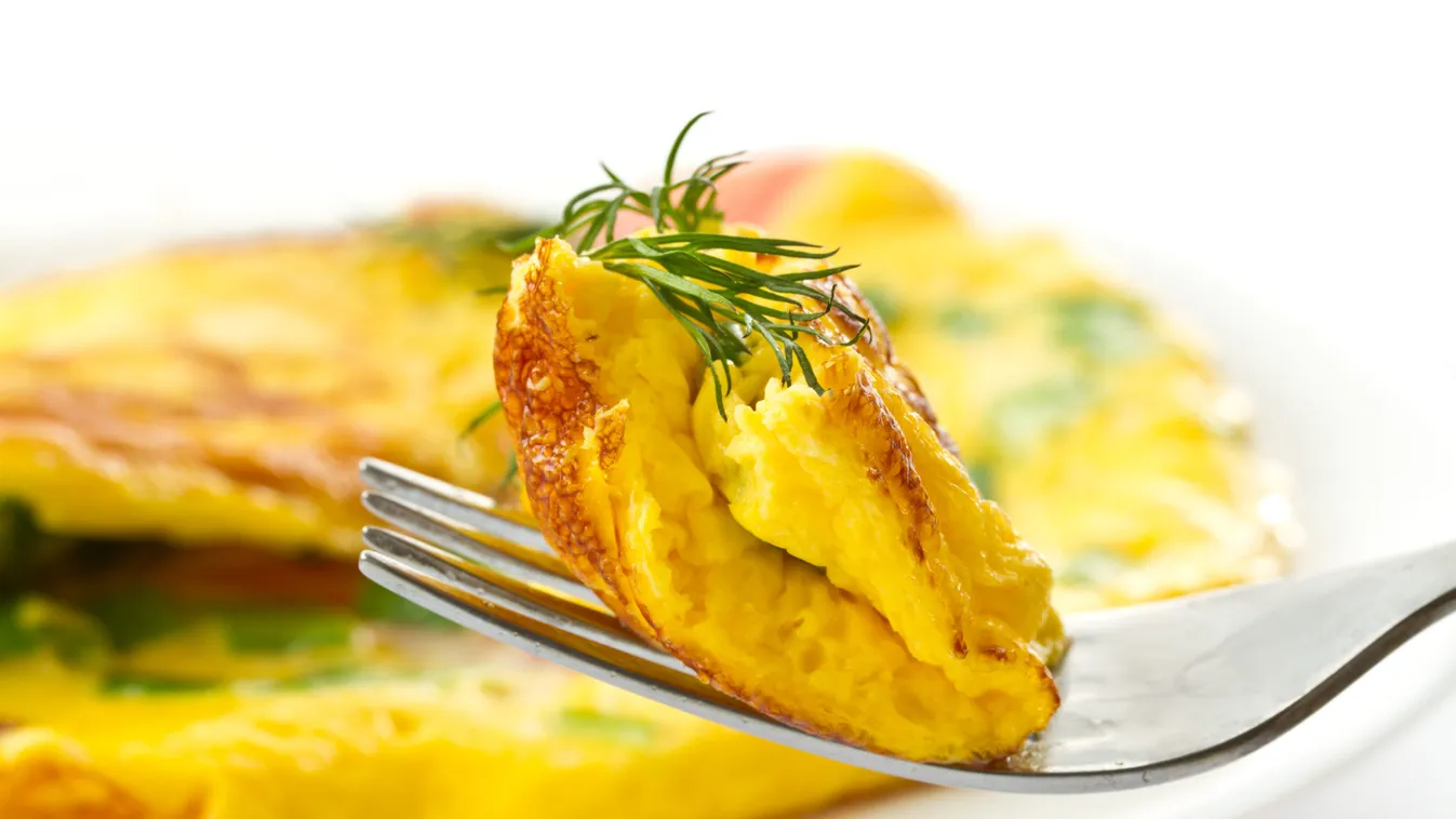 Scrambled,Eggs,With,Fresh,Herbs,On,A,White,Background