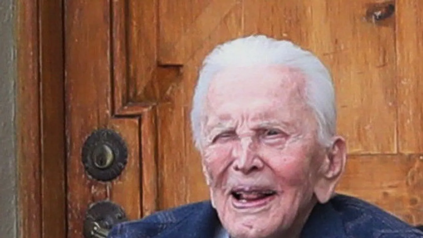 Kirk Douglas celebrates his 102nd Birthday with his wife Anne Buydens and his son Michael Douglas and others at his Beverly Hills home.