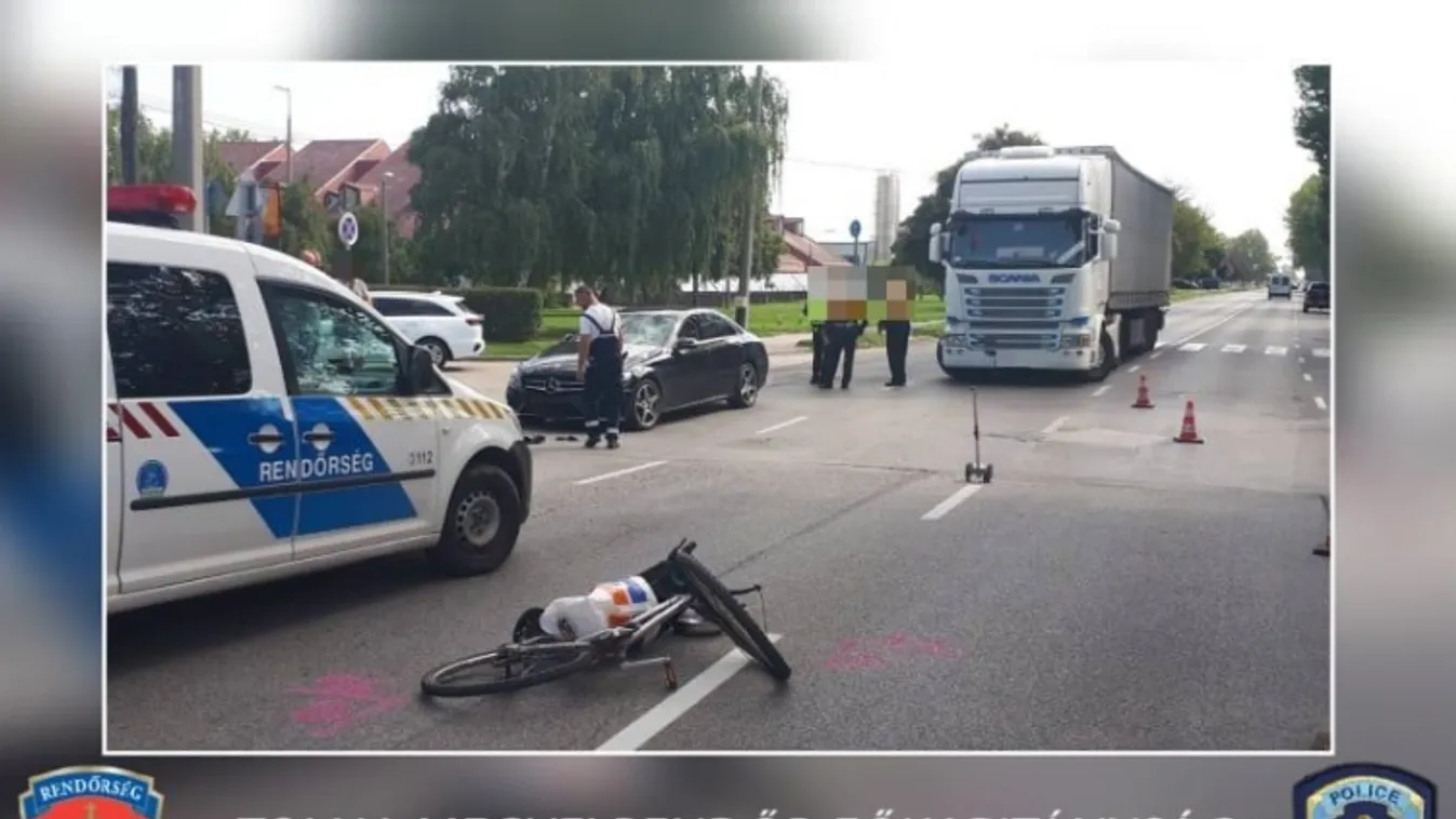 Egy hajszálon múlott a biciklis élete, miután elgázolták Szekszárdon – Fotó