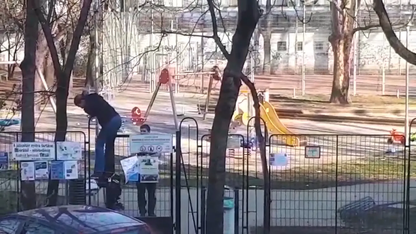 Lezárt játszótéren bandáznak a felelőtlen kamaszok – videóval