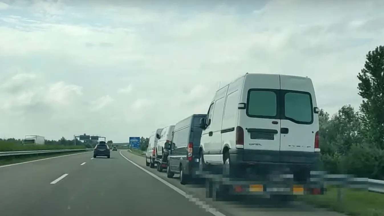 Horrorkaraván: az M5-ös autópályán kapcsolták le – Videó