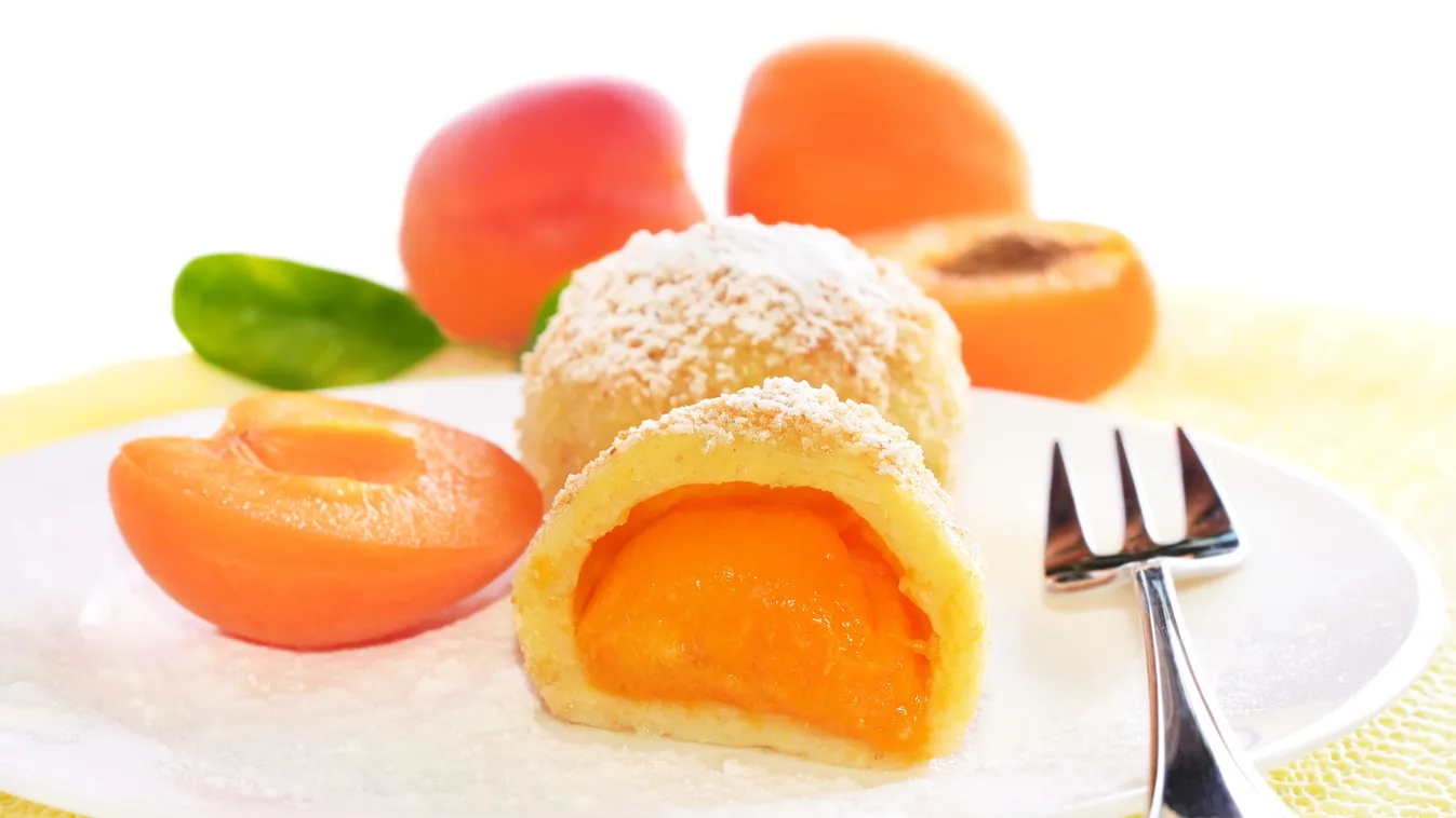 Dumplings,With,Apricots,On,White,Plate