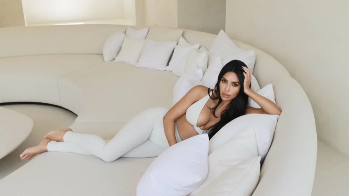 Non Exclusive: Kim Kardashian Lounges In Skims’ Cotton Collection